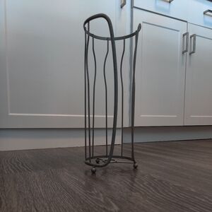 Elegant Gray Metal Toilet Paper Holder